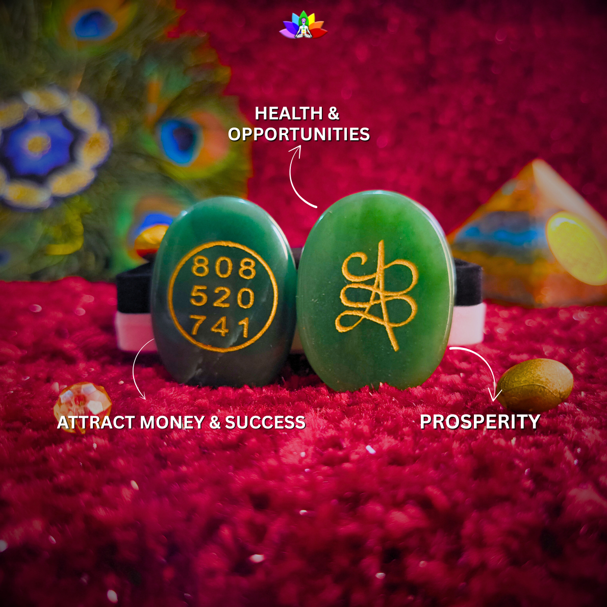 Green Aventurine Coin for Prosperity, Luck & Money