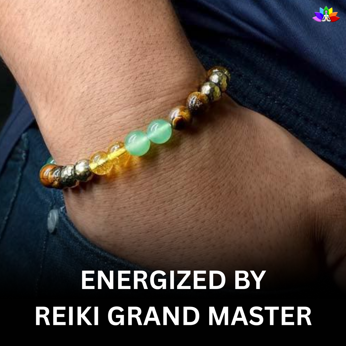 Energised Money Magnet Bracelet - Green Aventurine, Tiger Eye, Pyrite and Citrine