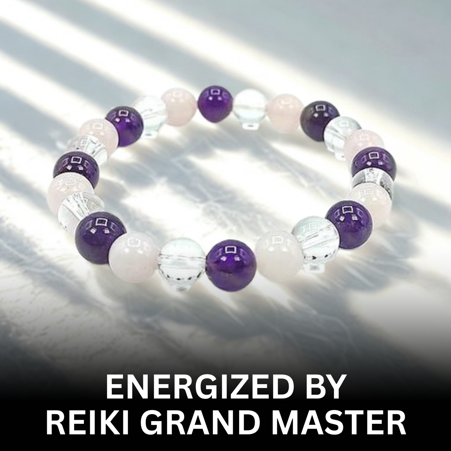 Mind Body Soul Bracelet (Rose Quartz, Clear Quartz, Amethyst)