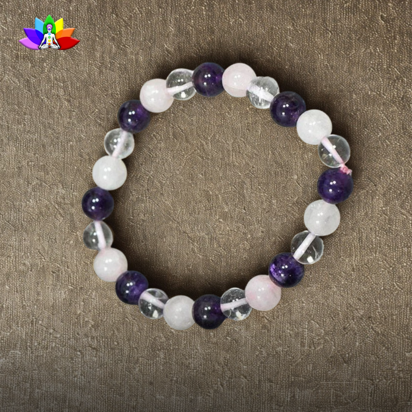 Mind Body Soul Bracelet (Rose Quartz, Clear Quartz, Amethyst)
