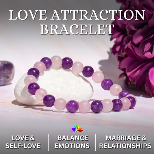 Relationship Healing Bracelet (Rose Quartz+Amethyst)