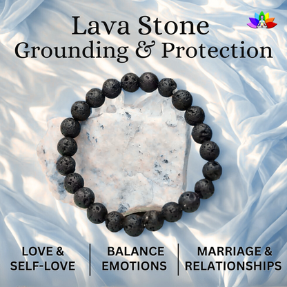 Lava Stone Bracelet – Grounding & Protection