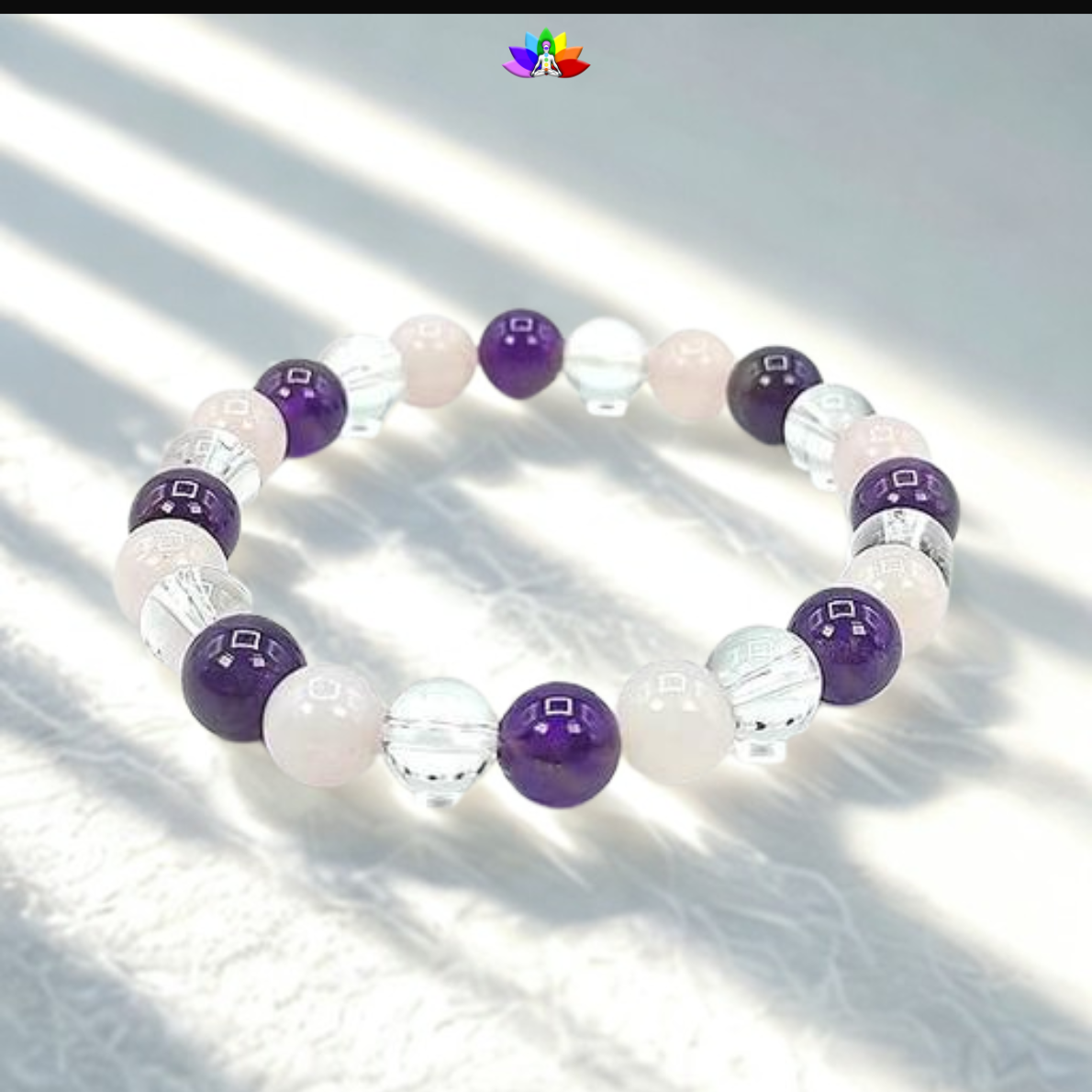 Mind Body Soul Bracelet (Rose Quartz, Clear Quartz, Amethyst)