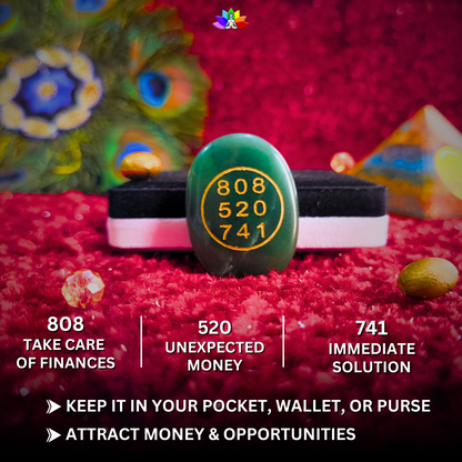 Green Aventurine Coin for Prosperity, Luck & Money